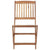 Folding Garden Chairs 4 pcs with Cushions Solid Wood Acacia