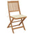 Folding Garden Chairs 4 pcs with Cushions Solid Wood Acacia