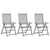 Garden Reclining Chairs 3 pcs with Cushions Solid Acacia Wood