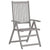 Garden Reclining Chairs 3 pcs with Cushions Solid Acacia Wood