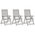 Garden Reclining Chairs 3 pcs with Cushions Solid Acacia Wood