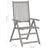 Garden Reclining Chairs 3 pcs with Cushions Solid Acacia Wood