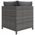7 Piece Garden Lounge Set with Cushions Poly Rattan Grey