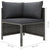 9 Piece Garden Lounge Set with Cushions Poly Rattan Grey