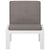 Garden Lounge Chairs with Cushions 2 pcs Plastic White