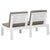 Garden Lounge Benches with Cushions 2 pcs Plastic White