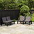 Garden Lounge Benches with Cushions 2 pcs Plastic Grey