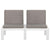 3 Piece Garden Lounge Set with Cushions Plastic White
