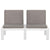 3 Piece Garden Lounge Set with Cushions Plastic White