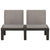 3 Piece Garden Lounge Set with Cushions Plastic Grey