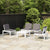 4 Piece Garden Lounge Set with Cushions Plastic White