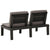 4 Piece Garden Lounge Set with Cushions Plastic Grey