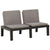 6 Piece Garden Lounge Set with Cushions Plastic Grey