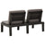 6 Piece Garden Lounge Set with Cushions Plastic Grey