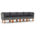 4-Seater Garden Sofa with Cushions Grey Poly Rattan