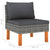 8 Piece Garden Lounge Set with Cushions Poly Rattan Grey