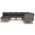 9 Piece Garden Lounge Set with Cushions Poly Rattan Grey