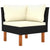 3-Seater Garden Sofa with Cushions Black Poly Rattan