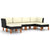 6 Piece Garden Lounge Set with Cushions Poly Rattan Black
