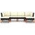 6 Piece Garden Lounge Set with Cushions Poly Rattan Black