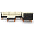 6 Piece Garden Lounge Set with Cushions Poly Rattan Black