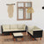 6 Piece Garden Lounge Set with Cushions Poly Rattan Black