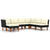 7 Piece Garden Lounge Set with Cushions Poly Rattan Black