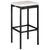 5 Piece Garden Bar Set with Cushions Poly Rattan Black