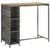 5 Piece Garden Bar Set with Cushions Poly Rattan Grey