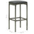 5 Piece Garden Bar Set with Cushions Poly Rattan Grey