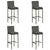 5 Piece Garden Bar Set with Cushions Poly Rattan Grey