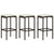 4 Piece Garden Bar Set with Cushions Poly Rattan Brown