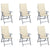 Garden Reclining Chairs 6 pcs with Cushions Solid Acacia Wood