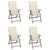 Garden Reclining Chairs 4 pcs with Cushions Solid Wood Acacia