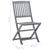 Folding Outdoor Chairs 6 pcs with Cushions Solid Acacia Wood