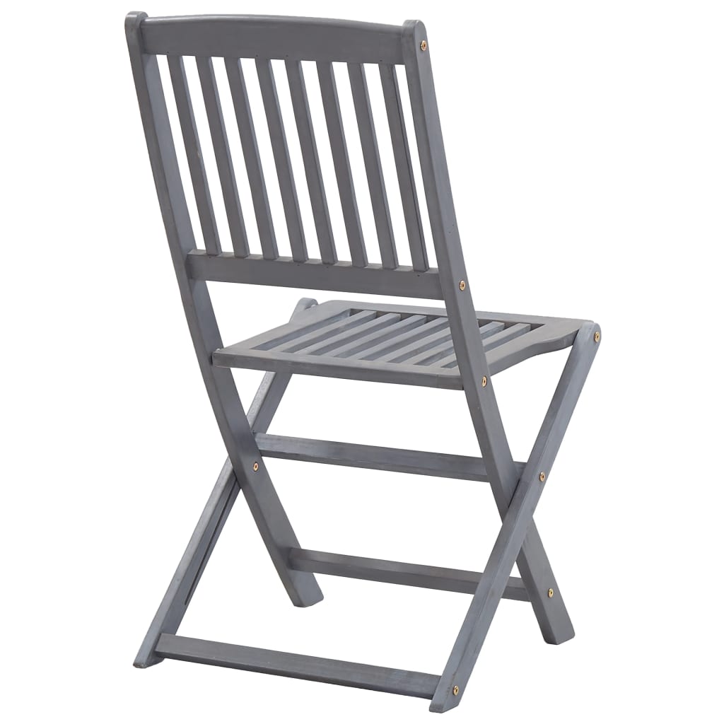 Folding Outdoor Chairs 6 pcs with Cushions Solid Acacia Wood