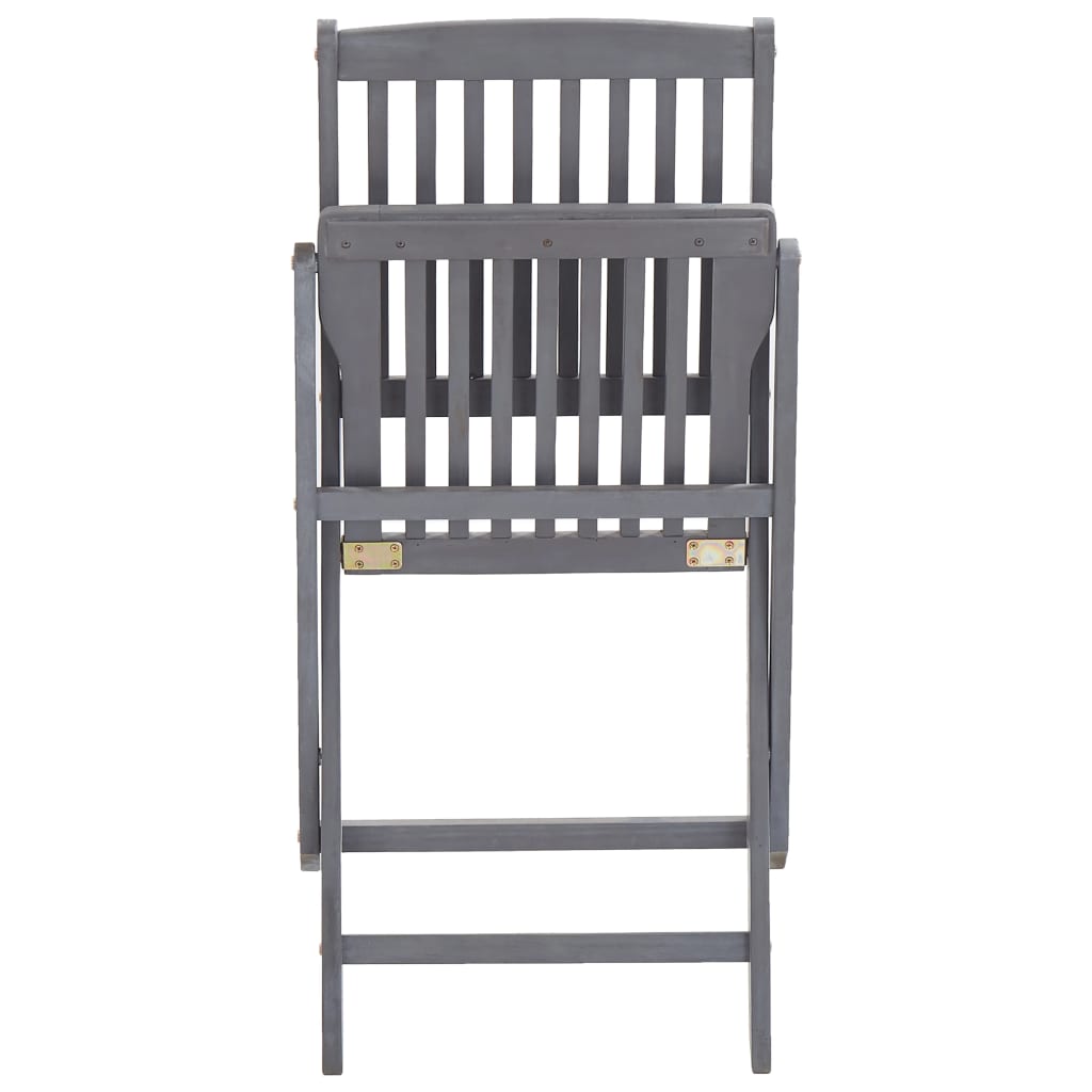 Folding Outdoor Chairs 6 pcs with Cushions Solid Acacia Wood
