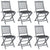 Folding Outdoor Chairs 6 pcs with Cushions Solid Acacia Wood