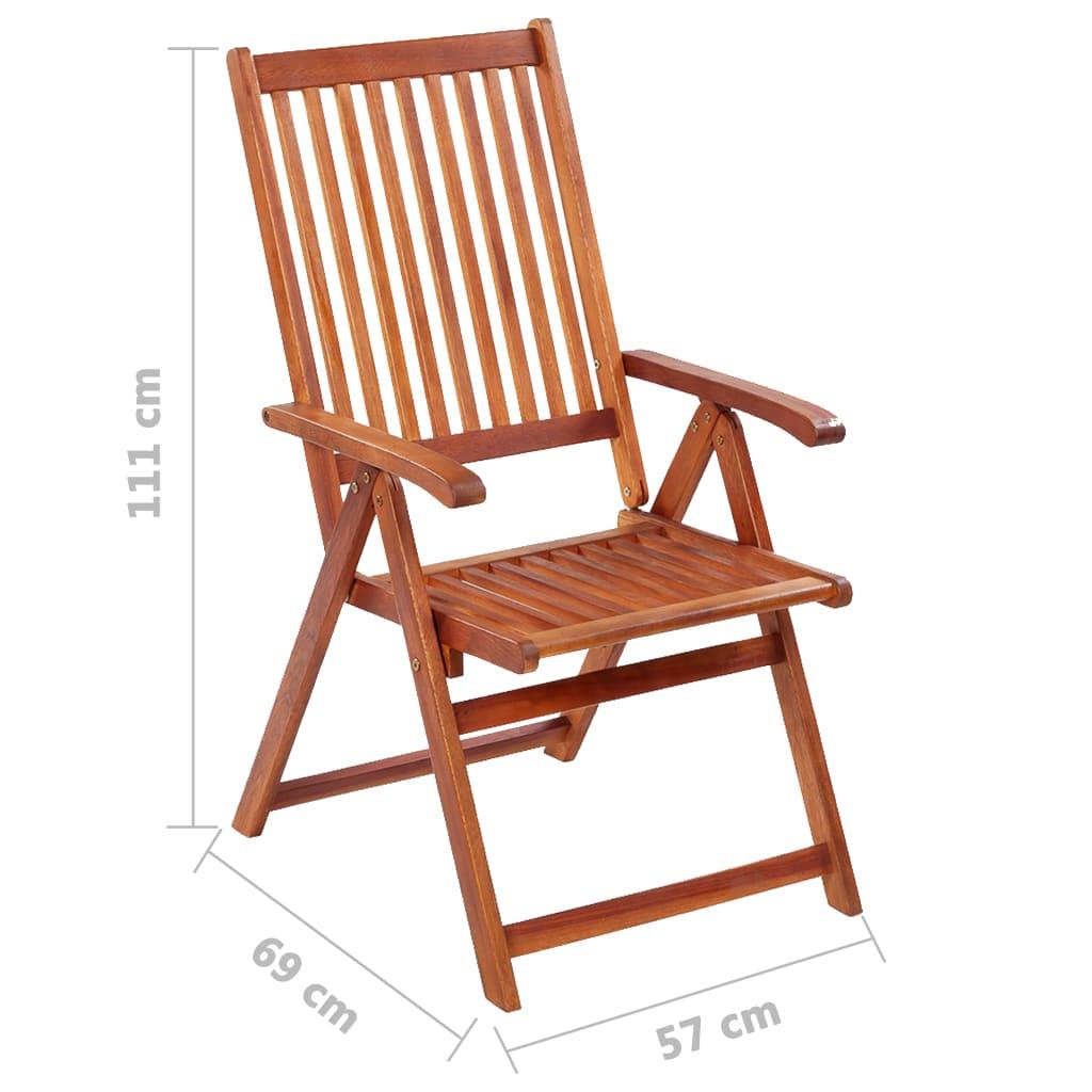 Folding Garden Chairs 6 pcs Solid Wood Acacia