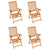 Garden Chairs 4 pcs with Anthracite Cushions Solid Teak Wood