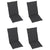 Garden Chairs 4 pcs with Anthracite Cushions Solid Teak Wood