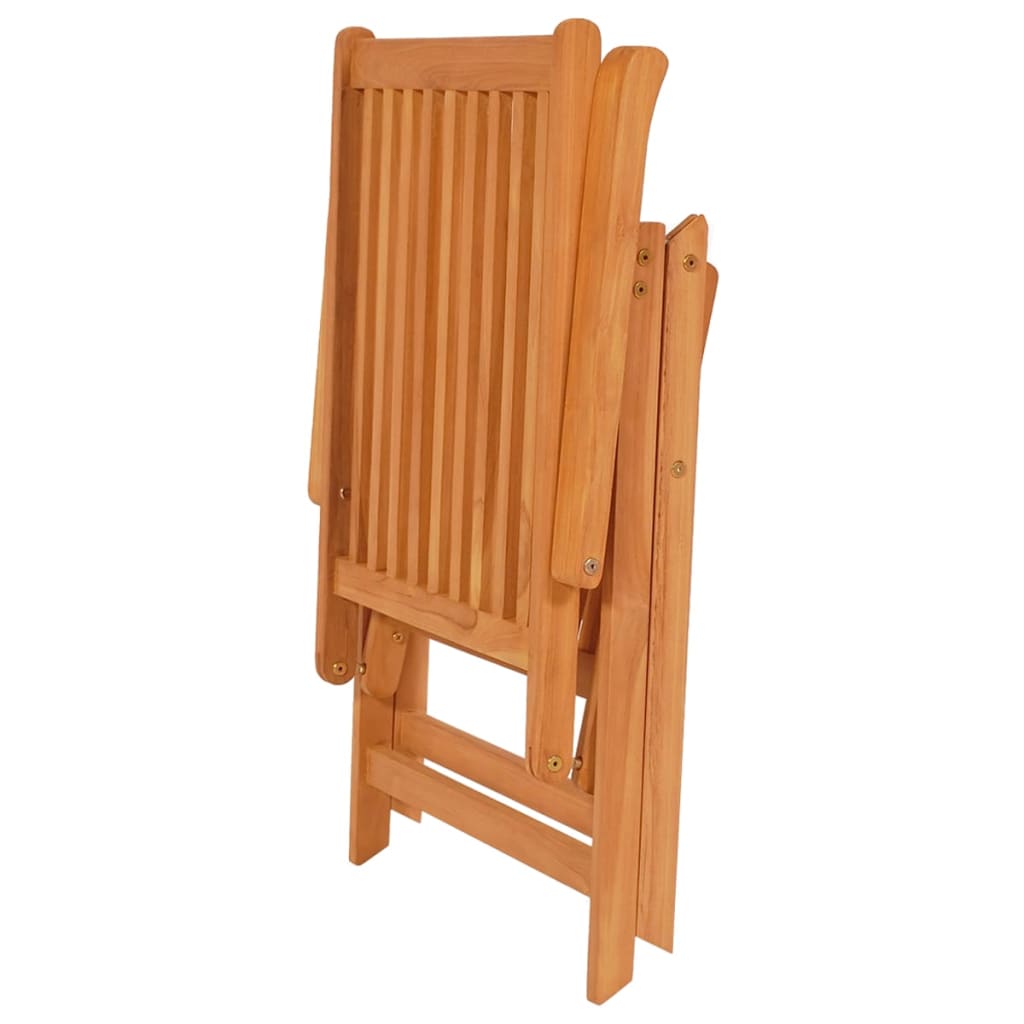 Garden Chairs 6 pcs with Cream Cushions Solid Teak Wood