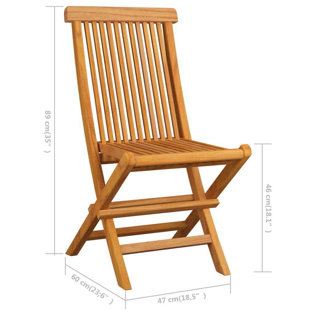 Garden Chairs with Grey Cushions 6 pcs Solid Teak Wood