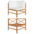 Corner Sofa with Cream Cushions Solid Teak Wood