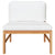 Middle Sofa with Cream Cushions Solid Teak Wood