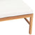 Middle Sofa with Cream Cushions Solid Teak Wood