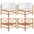 Corner Sofas 2 pcs with Cream Cushions Solid Teak Wood