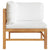 Corner Sofas 2 pcs with Cream Cushions Solid Teak Wood
