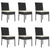 7 Piece Garden Dining Set Poly Rattan Black