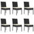 7 Piece Garden Dining Set Poly Rattan Black
